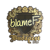 Sticker | blameF (Gold) | Budapest 2025
